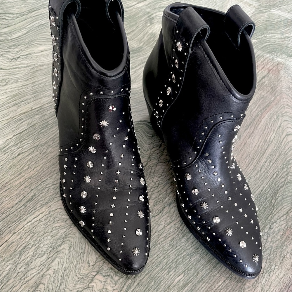 Sam Edelman stylish studded real leather boots like new’